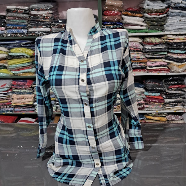 GK Women's 100% Cotton Regular Fit Solid Collared Casual Shirt - Summer Comfort