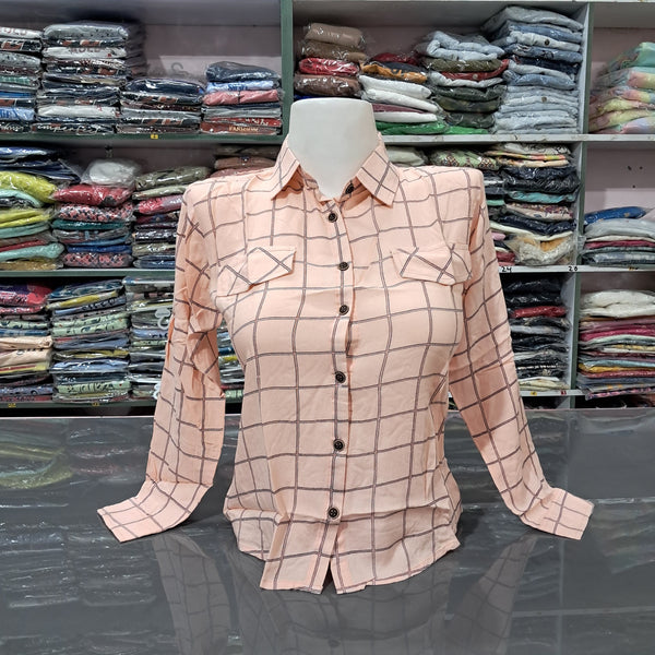 GK Women's 100% Cotton Regular Fit Solid Collared Casual Shirt - Summer Comfort