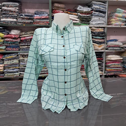 GK Women's 100% Cotton Regular Fit Solid Collared Casual Shirt - Summer Comfort