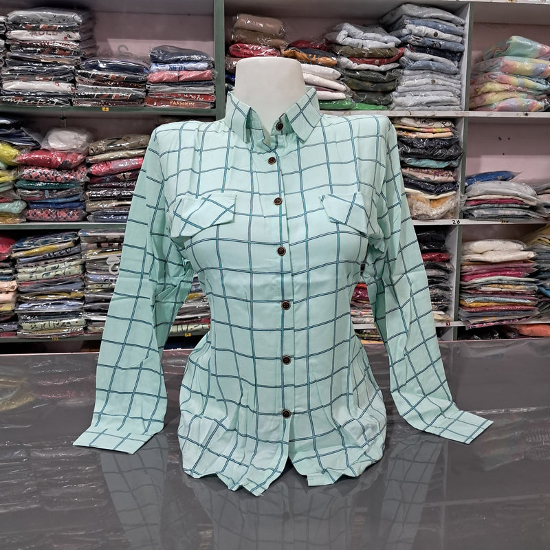 GK Women's 100% Cotton Regular Fit Solid Collared Casual Shirt - Summer Comfort