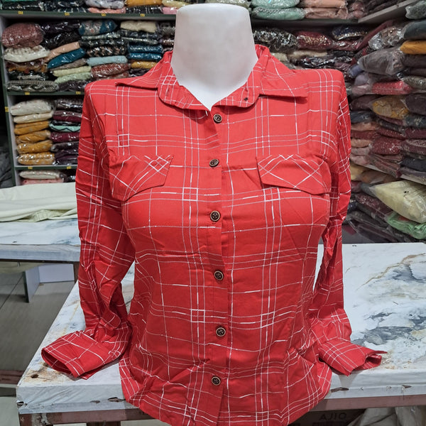 GK Women's 100% Cotton Regular Fit Solid Collared Casual Shirt - Summer Comfort