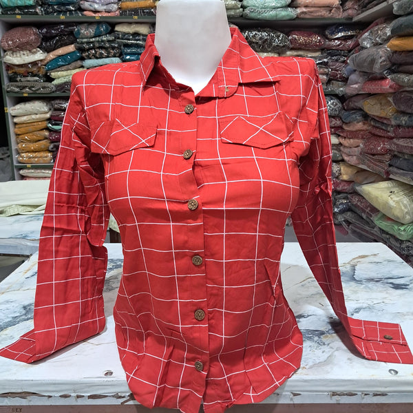 GK Women's 100% Cotton Regular Fit Solid Collared Casual Shirt - Summer Comfort