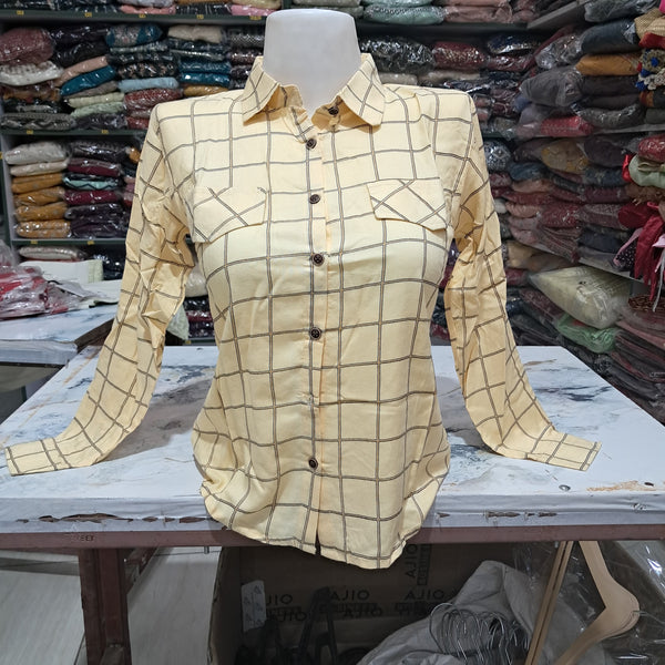 GK Women's 100% Cotton Regular Fit Solid Collared Casual Shirt - Summer Comfort