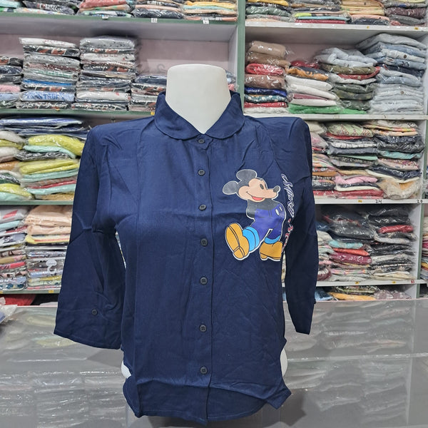 GK Women's 100% Cotton Regular Fit Solid Collared Casual Shirt - Summer Comfort