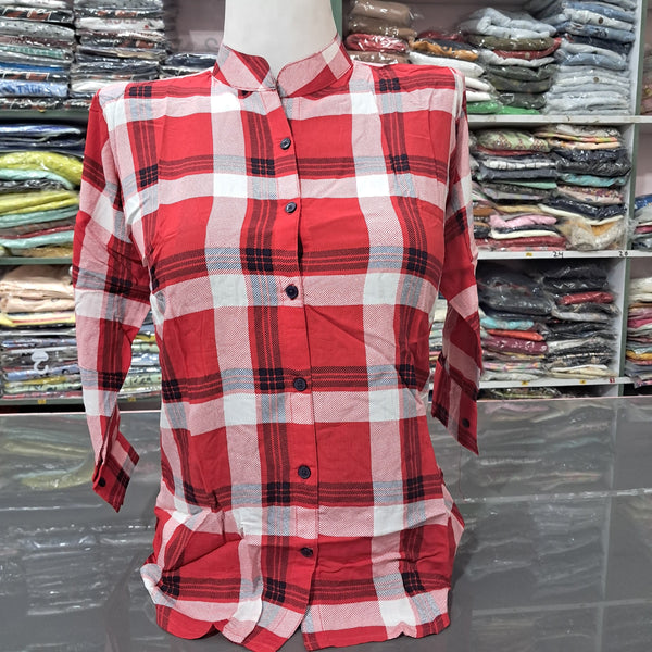 GK Women's 100% Cotton Regular Fit Solid Collared Casual Shirt - Summer Comfort