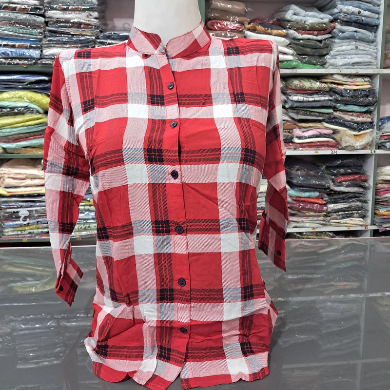 GK Women's 100% Cotton Regular Fit Solid Collared Casual Shirt - Summer Comfort