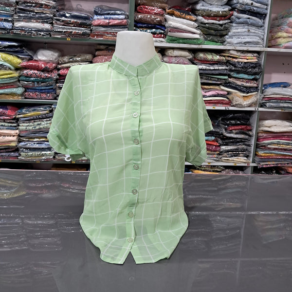 GK Women Regular Fit Solid Collered Casual Shirt