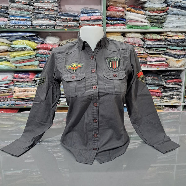 GK Women Regular Fit Solid Collered Casual Shirt