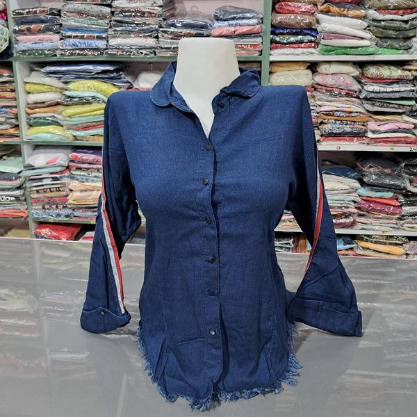 GK Women's 100% Cotton Regular Fit Solid Collared Casual Shirt - Summer Comfort