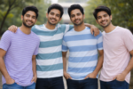 Men’s Premium Striped Cotton T-Shirt Combo Pack (3 Pcs – Random Colors) - Image 2