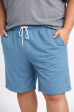 Men’s Solid Black Cotton Shorts