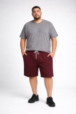 Men’s Solid Black Cotton Shorts - Image 3
