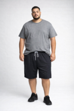 Men’s Solid Black Cotton Shorts - Image 8